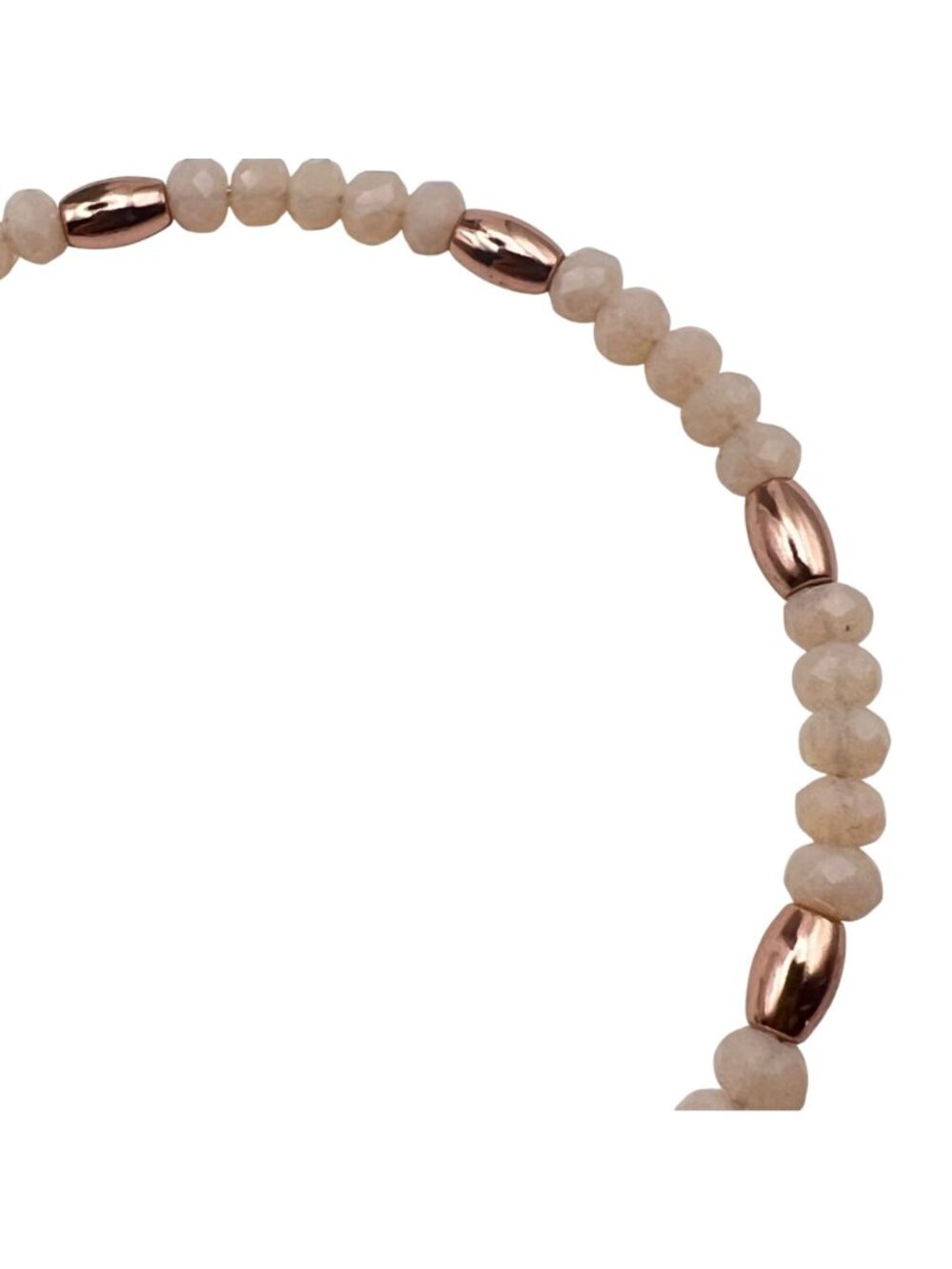 Alex And Ani Balance Bead II Carmel Rose Gold Tone Bangle Bracelet Pink NWT - Picture 3 of 9